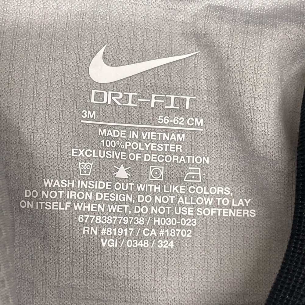 Nike baby Gray and Neon Yellow Bodysuit DRI-FET 3M “New to the Team” print - Picture 4 of 4